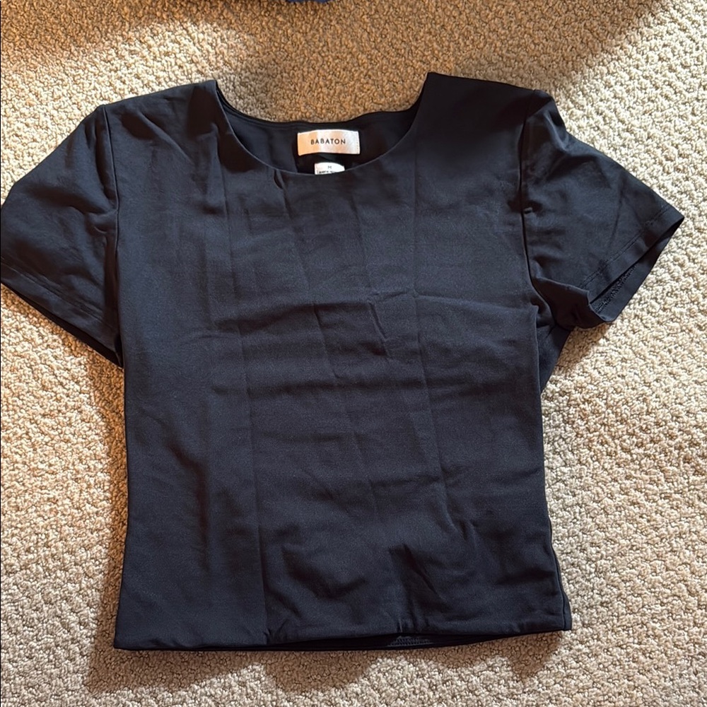 Women's Cropped Black Top